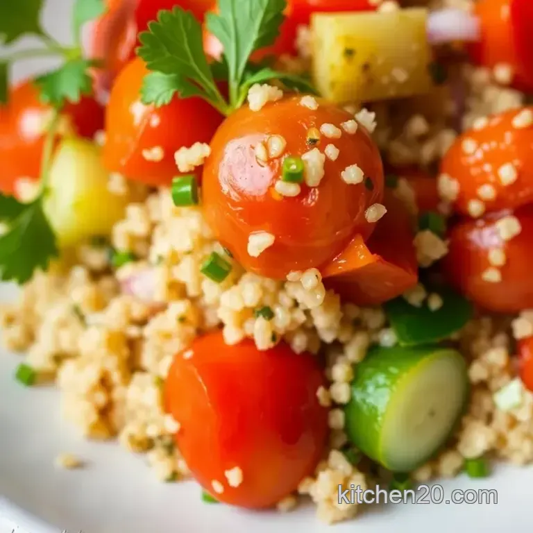 Baller Stem Quinoa Salad presentation