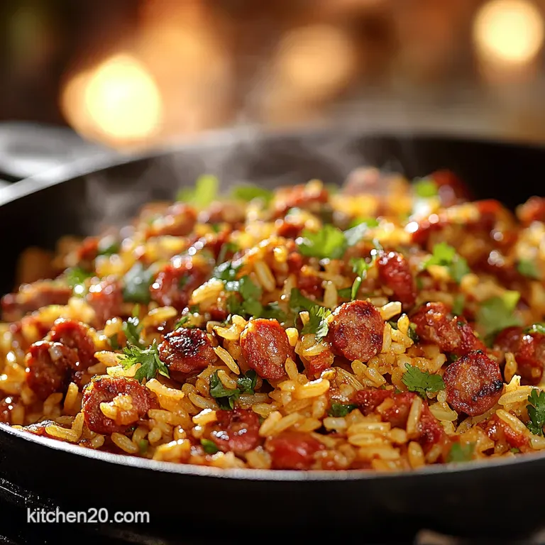 Zesty Chorizo and Cilantro Rice Fiesta Flash Fry presentation