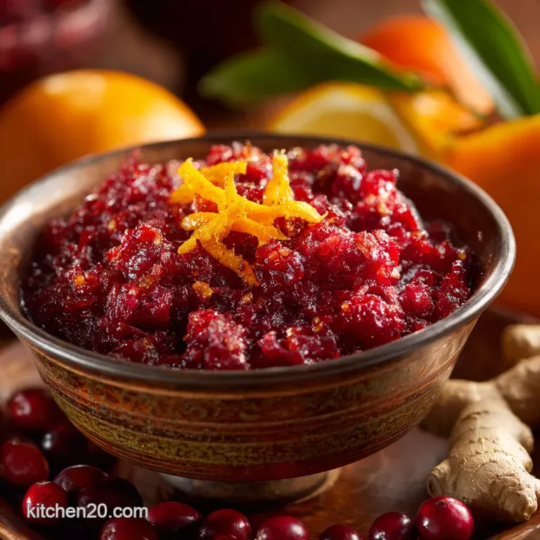 Cranberry Relish with Orange: the Zesty Fresh Side Dish presentation