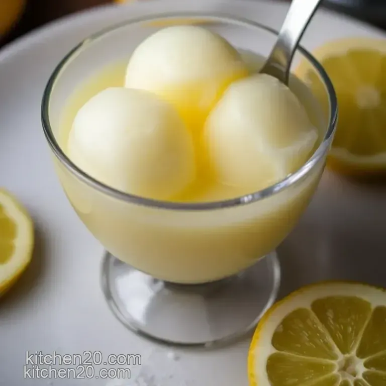 Zesty Lemon Sorbet: A Refreshing Summer Treat presentation