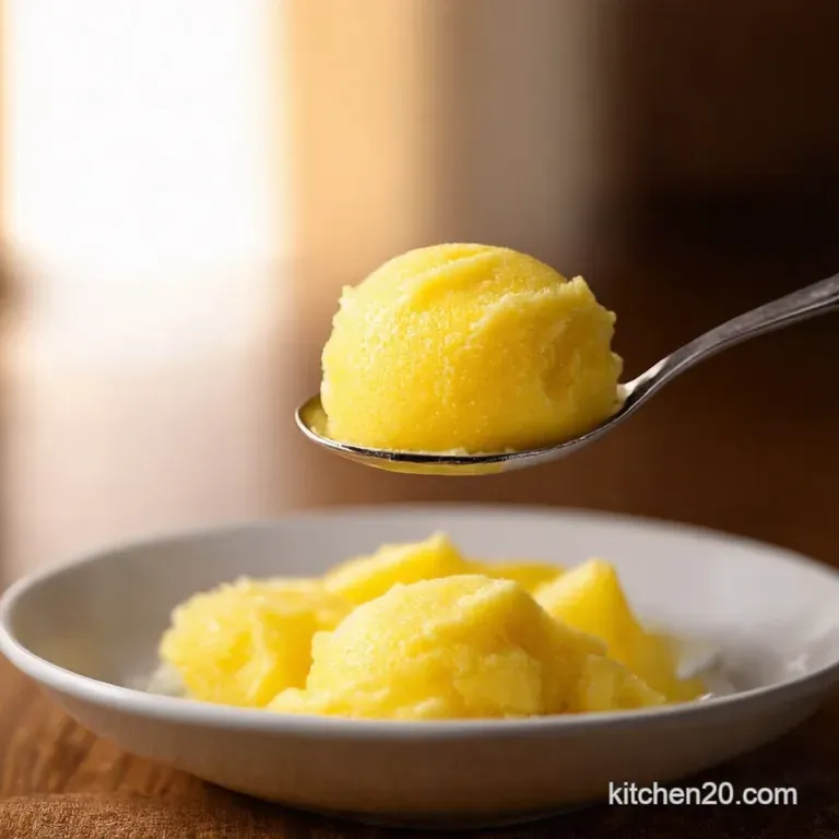 Zesty Lemon Sorbet Sunshine in a Spoon presentation