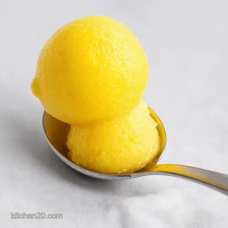 Zesty Lemon Sorbet Sunshine in a Spoon