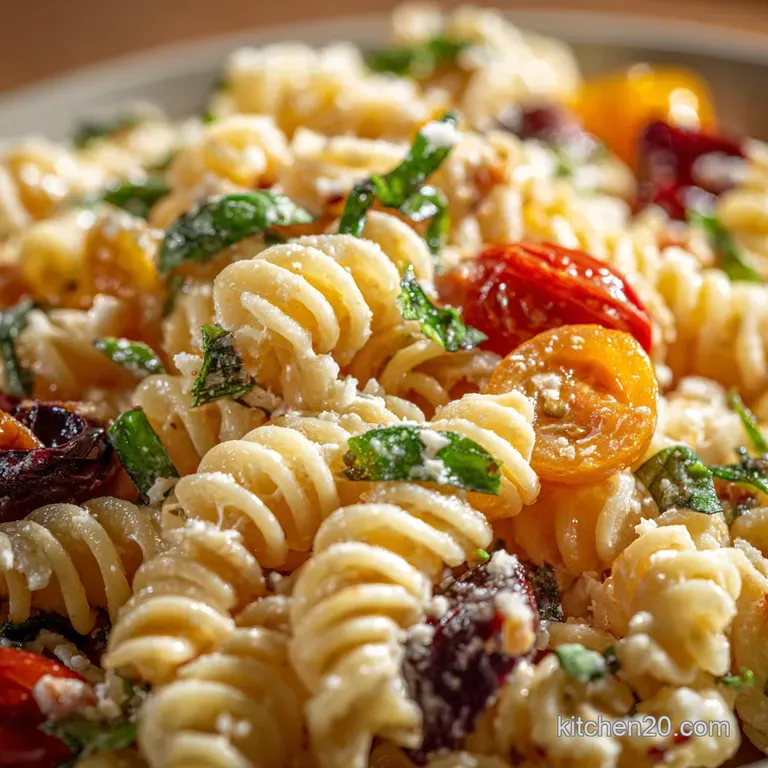 Pasta Salad with Zesty Lemon-Herb Vinaigrette (Easy Mediterranean)