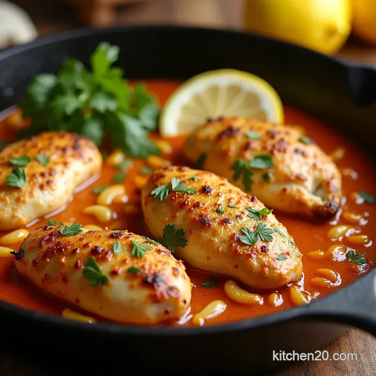 Zesty Onepan Lemon Herb Chicken Veggie Roast presentation