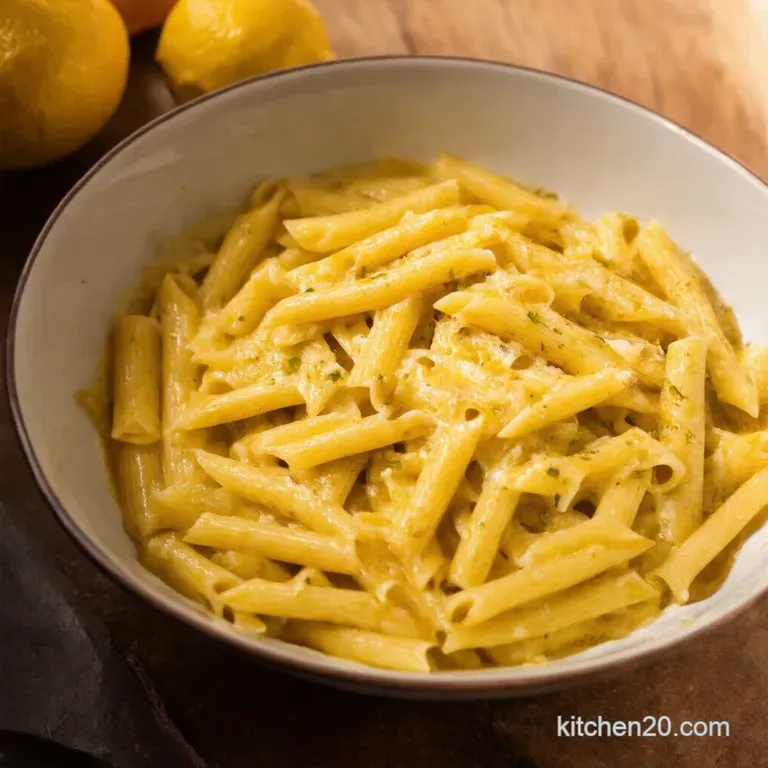 Zesty Sunshine Perfect Pasta Al Limone presentation