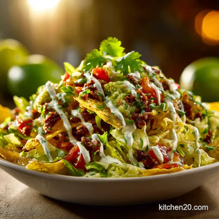 Taco Salad Fiesta Bowl: Fresh Crispy and Unbeatably Zesty presentation