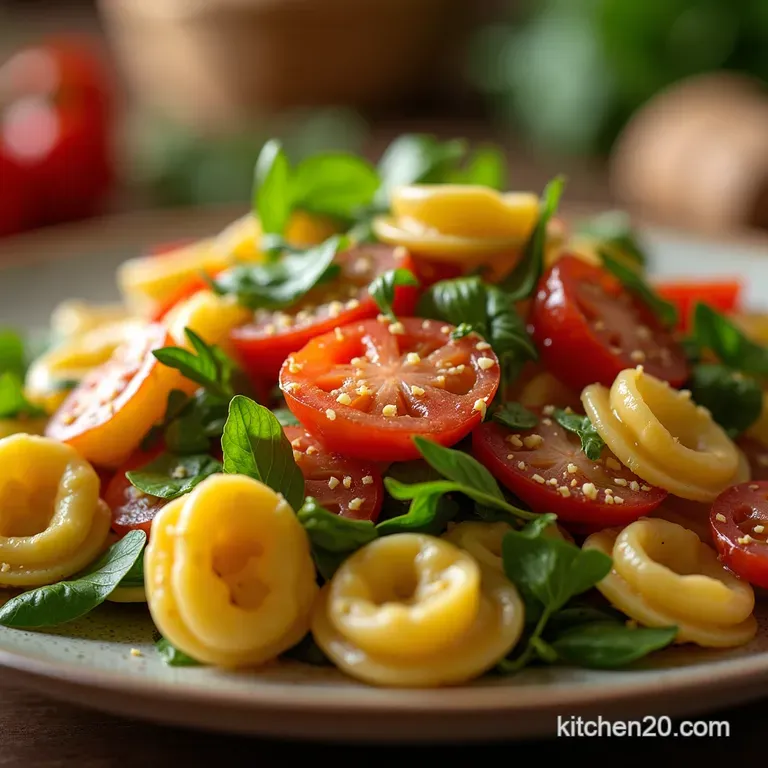 The Great British Summers Delight Zesty Mediterranean Tortellini Veggie Pasta Salad presentation